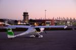 First light behind control tower