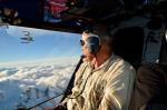 Pedro Skvarca above the glaciers he explore most of his life