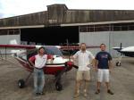 Cedrick with his Rans, Horst and pilot instructor form SA